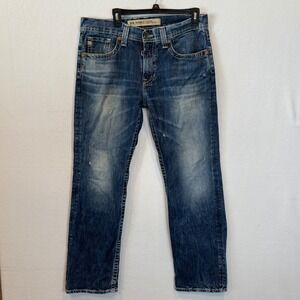 Big Star Pioneer Regular Boot Cut Jeans Mens 34R Medium Wash Denim Blue